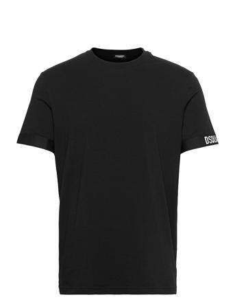 Round Neck T-Shirt T-shirts Short-sleeved Svart DSquared2