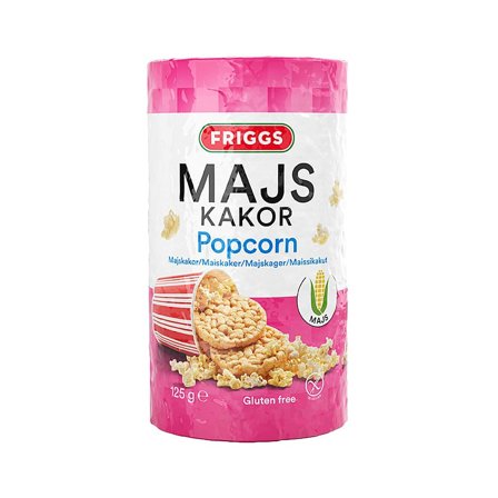 Friggs Majskakor Popcorn 125 g, Helse & Madvarer, Snacks, Chips & Kiks