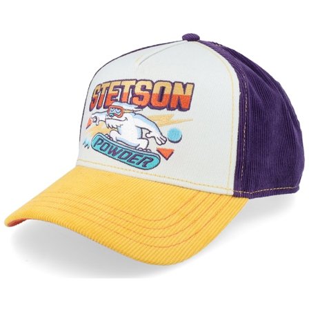 Stetson - Beige adjustable Kasket - Powder Sand /Purple/Yellow A-Frame Adjustable @ Hatstore