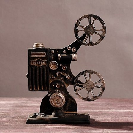 Filmprojektormodell i harts - Projektorfigur i retrostil