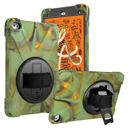iPad Mini (2019) X-Shape hållbart hybridfodral - Militärgrön