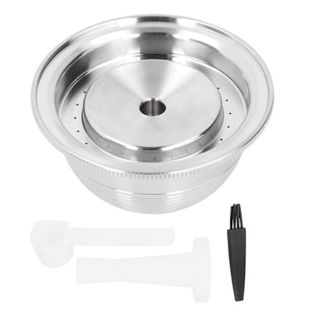 Kaffekapselkit i rostfritt stål, halvsfäriska påfyllningsbara filter för Nespresso Vertuo Plus