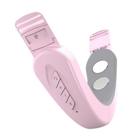 V-face bälte ansiktslyftande bantningsmassageapparat dubbelhaka borttagningsmaskin USB-laddning Pink