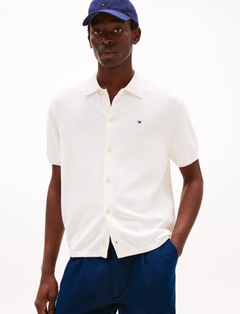 Tommy Hilfiger Essential Cotton Ss Over Shirt - White - L