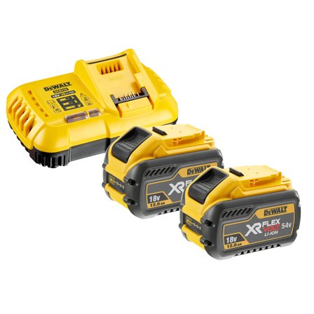 Dewalt DCB118Y2-QW Ladepakke 54/18 V, 12 Ah, Maskintilbehør & forbruk