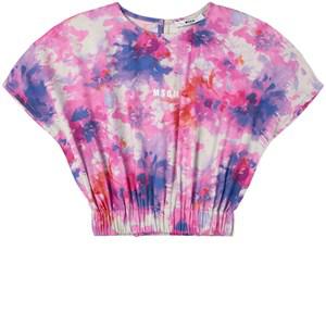 Kids - MSGM Pink Tie Dye Print Crop Top 6 Years - Tops - 6 years - Pink - Mädchen