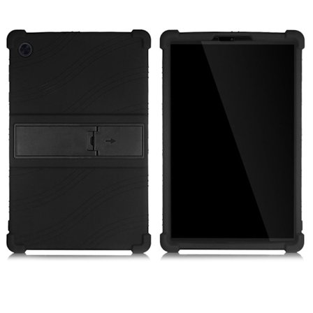 Designfodral i silikon med utdragbar kickstand för Lenovo Tab M10 HD Gen 2 - Svart