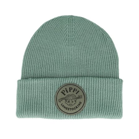 Pippi Långstrump - Grön cuff Beanie - Green Logo Green Soft Cuff @ Hatstore