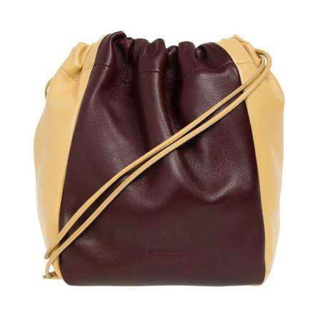 Jil Sander, Shoulder bag with logo Bruin, Dames, Maat:ONE Size,leer