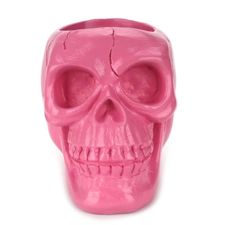 för Creative Pink Skull Ornament Skeleton Pen Holdare Työpöydän Kynäjärjestäjä Meikkisiveltimen Säilytys