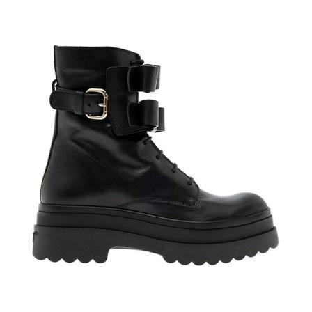 RED Valentino Laarzen , Zwart , Dames , Maat: 41 EU Enkellaarsjes