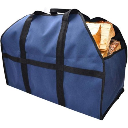 Vedkorg i canvas, förvaringspåse för ved, vedhållare för öppen spis, verktygsväska