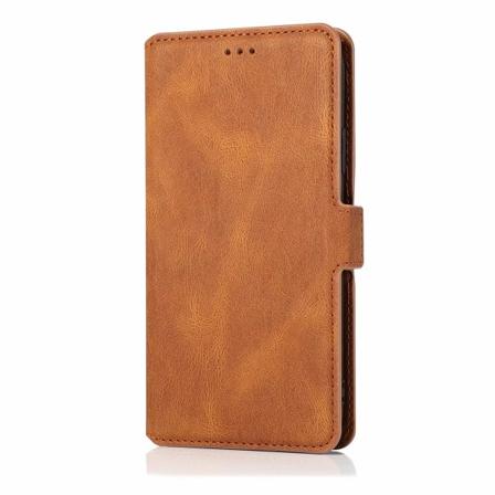 iPhone 15 Pro Max Plånboksfodral i läder med flip-funktion (3-k Brown