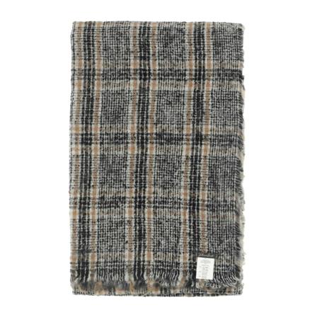 Faliero Sarti, Scarf with fringed edges Grijs, Dames, Maat:ONE Size,nylon