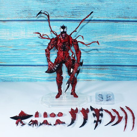 Venom-hahmo 2 Toys Yamaguchi -tyyli Punainen verilöyly Eddie Venom Ihmeellinen Hämähäkkimies Liikkuva malli koristeet (Yamaguchi verilöyly 205)