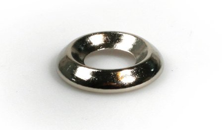 Arvid Nilsson 93304900 Rundskive 3,8 x 9,6 x 1,8 mm, forniklet, 100-pakning, Innfesting