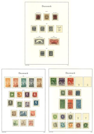 Danmark - Samling i 1 frimärksalbum - Stemplet