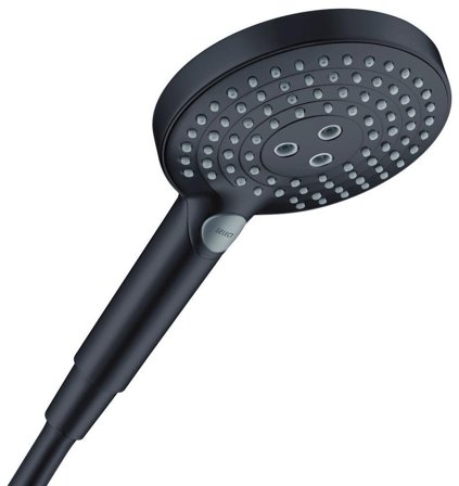 Hansgrohe Raindance Select S120 26530670 Hånddusj 3 stråletyper, Ø125 mm, mattsvart, Baderom