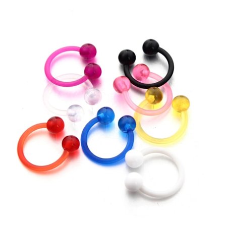 Body Piercing smycken näsa ring Bcr ring UV bioflex
