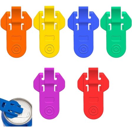 6 stk. Ringtræk Dåseåbner Hjælp Dåselåg til Kulsyreholdige Drikkevarer Farvede Sodavand Øl Dåseåbner Enkel Dåseåbner Drikke Dåse Top Ring