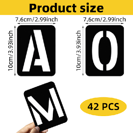 42 stk. Bogstavskabeloner - Sæt