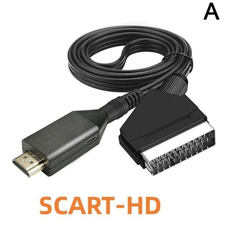 Portabel HDMI till SCART-omvandlarkabel Video Audio Adapterkabel för {FW}
