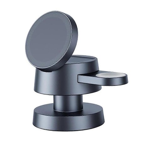 4-i-1 Trådløs Oplader Magnet Ur Høretelefoner Telefonholder Kreativ Natlampe_Specielle gaver