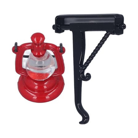1:6 Dukkehus Petroleum Lampe Legering Sød Miniature Lygte Model Dukkehus Dekoration Tilbehør