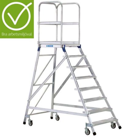 Zarges Enkel Plattformstrappa 8 steg, Stegar & ställningar