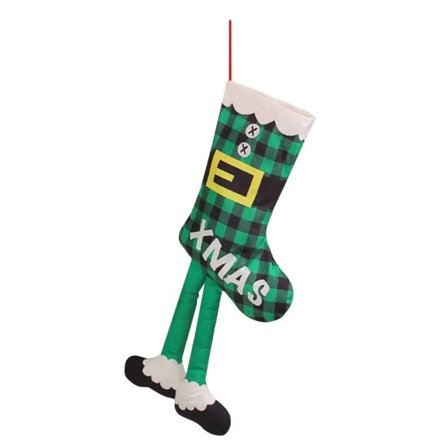 Julestrømpe Godteripose Med Lange Ben Hjem Dørdekorasjon Nyttårsgave Juledekorasjoner 2024 Juletre Dekor Type 4