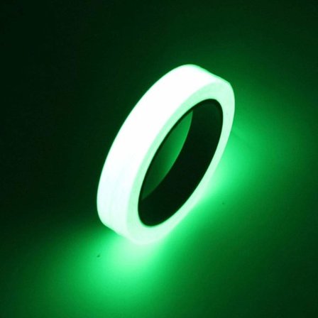 8Mx1CM Selvklebende fluorescerende tape, selvlysende tape, grønn selvlysende tape, fosforescerende sikkerhetstape, avtakbar, vanntett, 