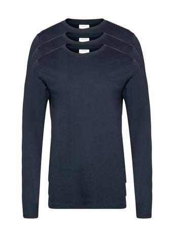 3Pk Basic Tee L/S Blue Lindbergh