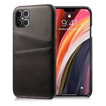 iPhone 12 Pro Max skal med korthållare - Svart