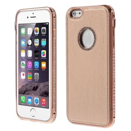 Rhinestone Bumper och Skal till iPhone 6 / 6S - Rose Gold