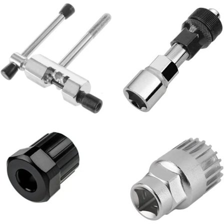 4 stk. Sykkelreparasjonsverktøy Kit Sykkelkjedereparasjonsverktøy Kranklageravtrekker Fjerningsverktøy