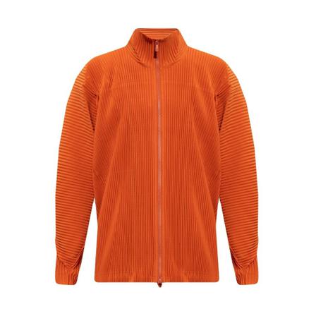 Issey Miyake Ribbed sweatshirt with standing collar Orange, Herre Trøjer