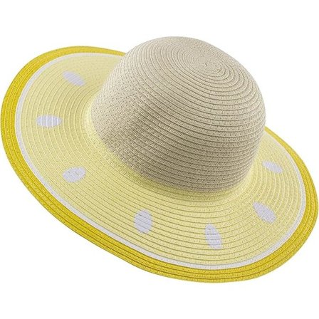 Gul-Girls Halmhattar, Barn Sommar Solhatt för Strand Resa Hej