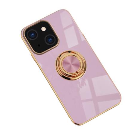 IPhone 13 TPU-skal med en ringhållare - Lila Lila