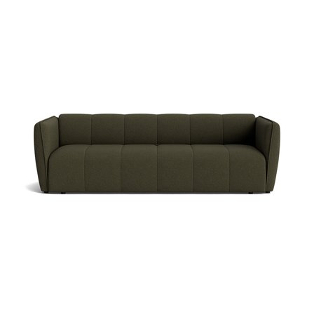 Calma 3-Sitzer-Schlafsofa, stauraum, Loop Grün, modernes Design, bequeme Taschenfederkern-Polsterung und Nozag-Federung, Bettkasten, 70cm