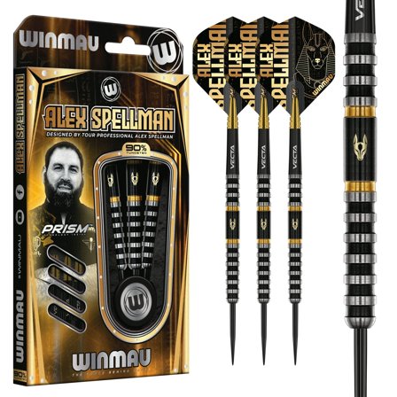 Alex Spellman Signature Series 90% Tungsten Darts 22-24g | Red Dragon Steel Tip Darts 24g | Winmau