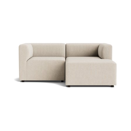 Roma lille chaiselong sofa, højrevendt - Poso Beige - 160x70x65cm - Modulsofa, Chaiselong til små rum