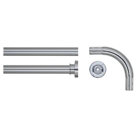 Dusjforhengstang Vinkel Krom