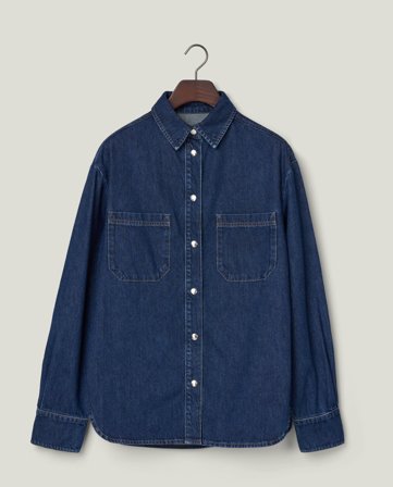 Lexington Oversized Denim Hemd, Dunkelblau