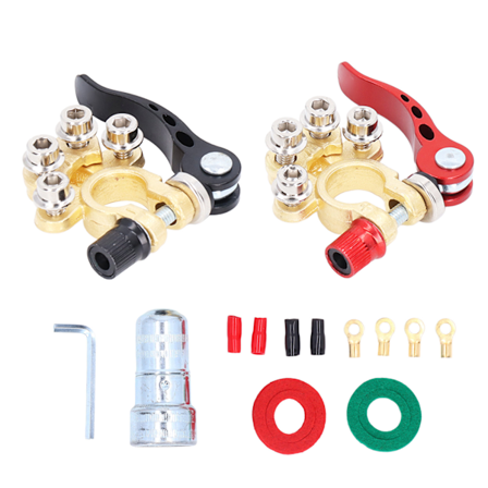 2 st batteripolanslutningar Bilkoppling 4-vägs positiv negativ för SAE/JIS typ A-stolpe