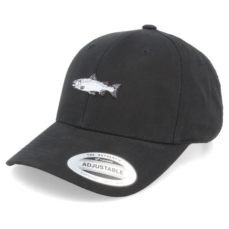Skillfish - Svart adjustable Keps - Salmon Fish Waxed Black Adjustable @ Hatstore
