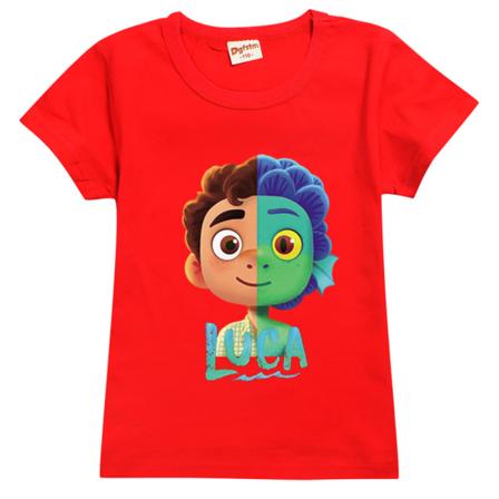 LUCA drenge sommer afslappet kortærmet tegneserie havmonster T-shirt red 170cm