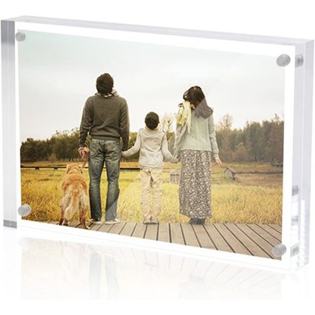 10 x 15 cm valokuvakehys, magneettinen valokuvakehys, jossa on selkeä valokuva