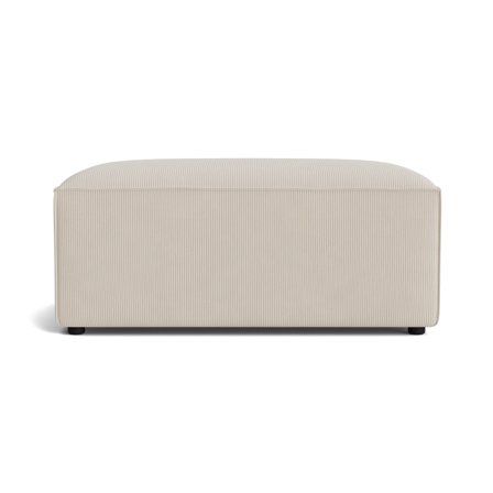 Lissabon Pouf in Rebel Beige, eleganter Hocker mit Cord-Muster, bequeme Schaumstoffschichten für maximalen Komfort, 42cm Höhe, moderner Stil