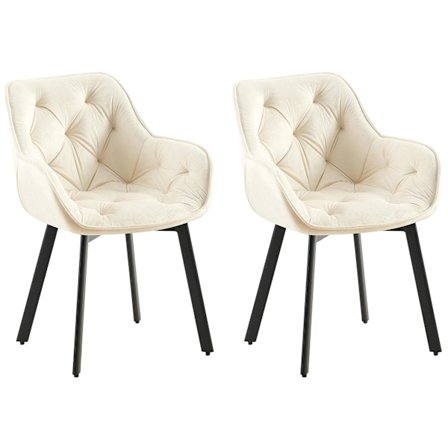 2 -stycksuppsättning av sammet matstolar - Kökstolar - Ergonomisk, svängbar och extra komfort