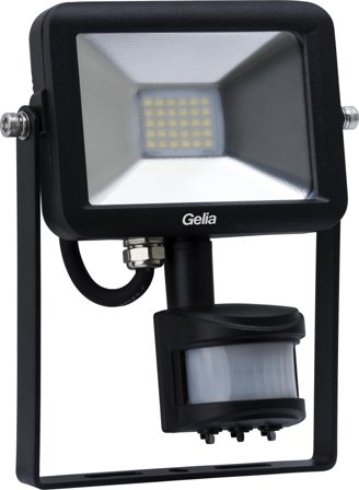 Gelia Hanö Lyskaster med bevegelsessensor, IP44 svart, Belysning